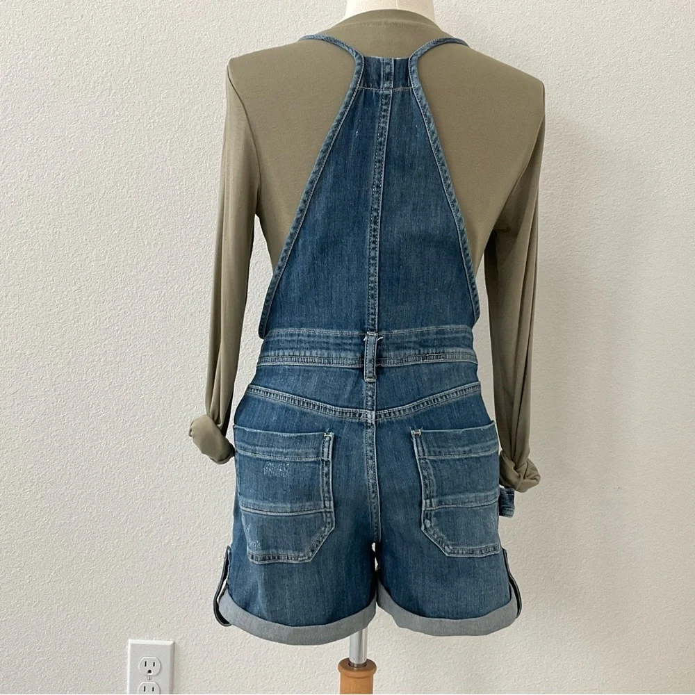 Anthropologie Pilcro Everyday Denim Short Overalls Size 25 - Picture 5 of 16